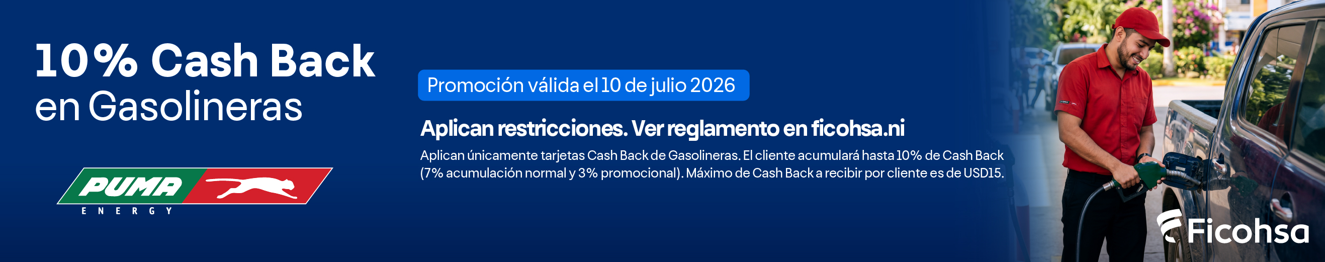 260706 Ficohsa_10CashBackPumaPromo