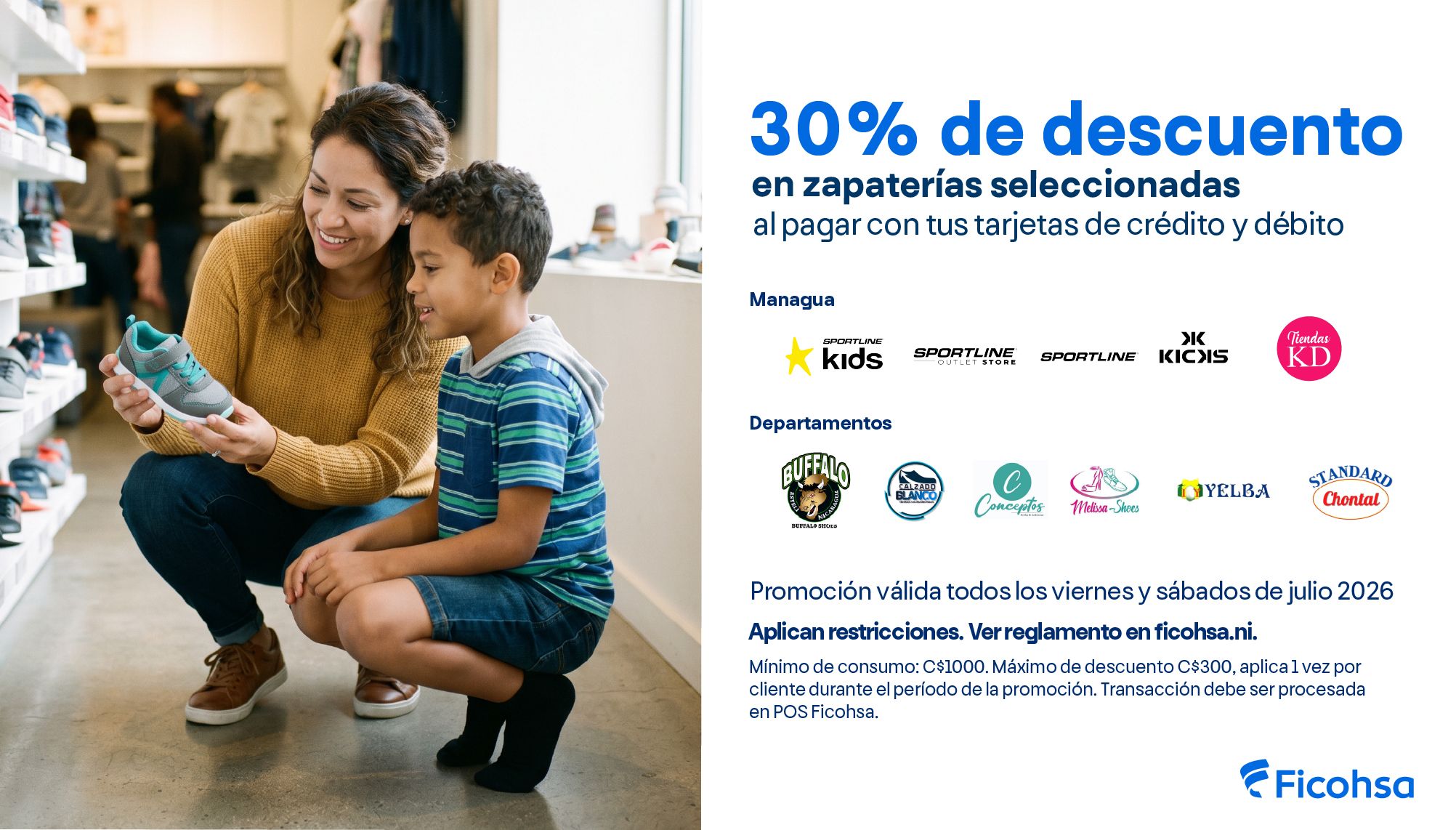 30% de descuento en tiendas de calzado seleccionadas