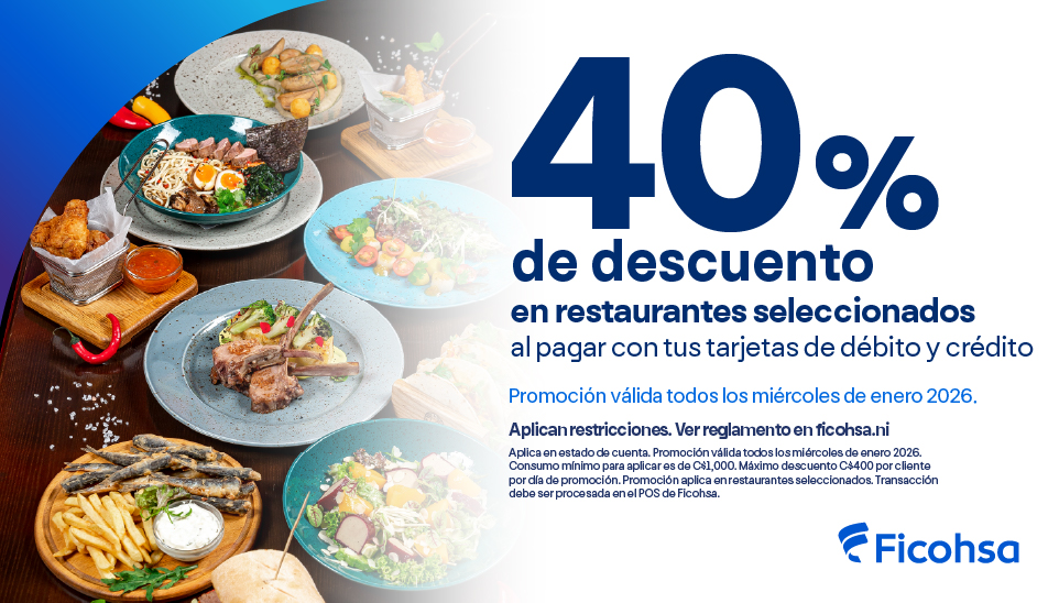 40% de descuento en Restaurantes seleccionados 