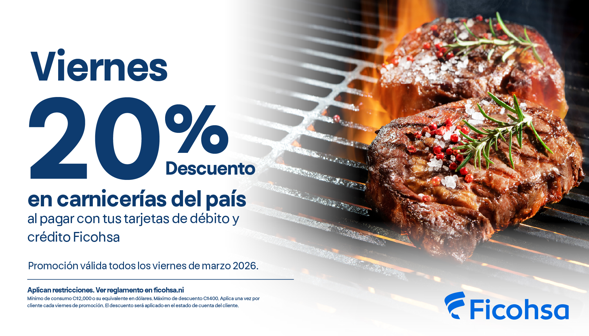 20% de descuentos los viernes en carnicerias seleccionadas 