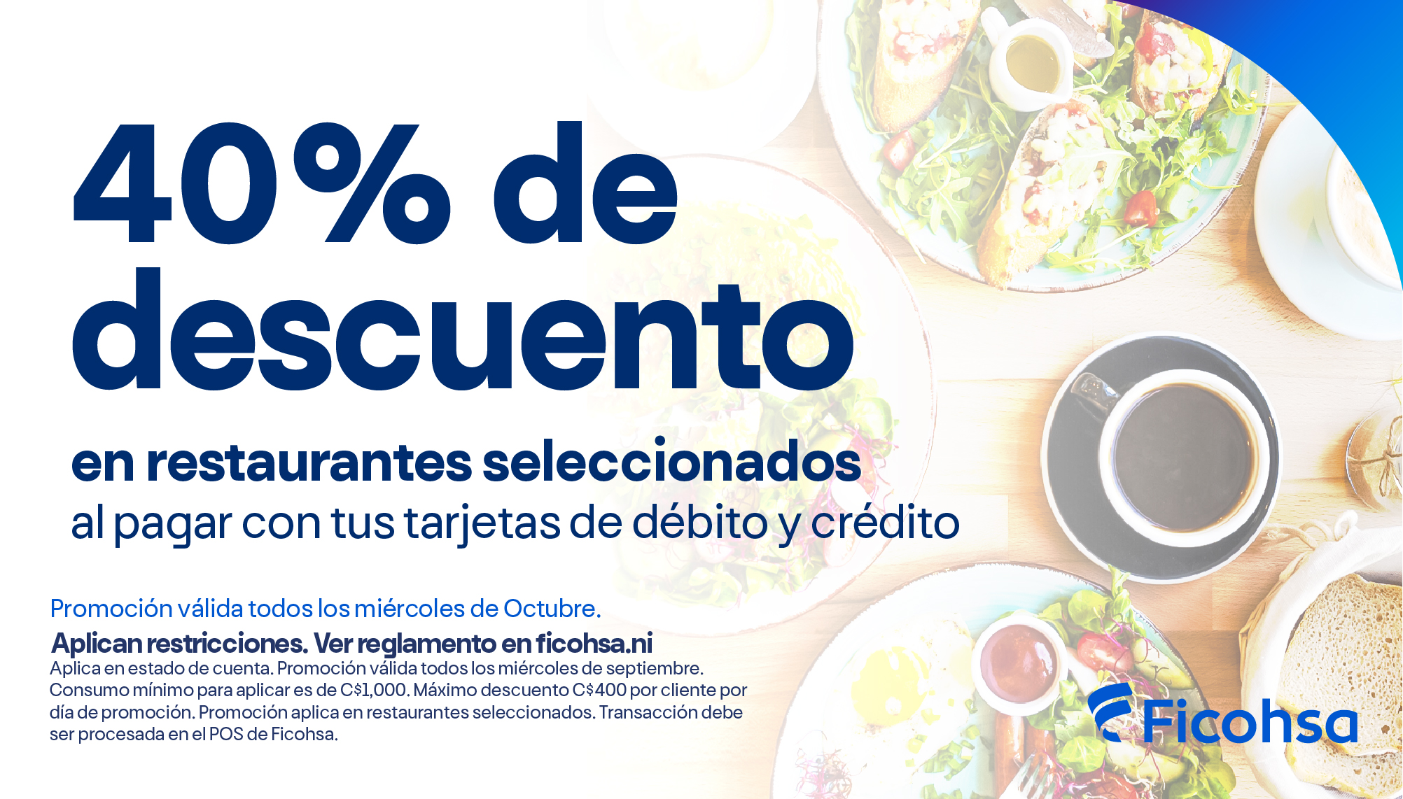 40% de descuento en Restaurantes seleccionados
