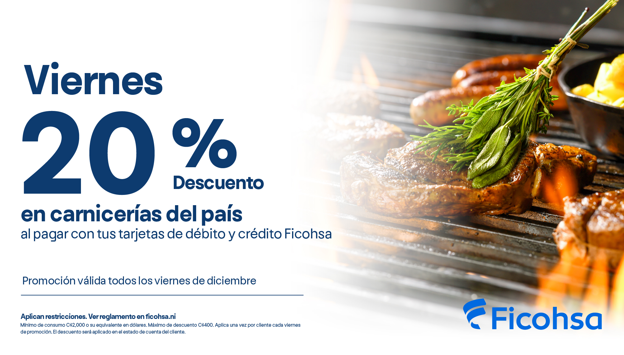 20% de descuentos los viernes en carnicerias seleccionadas 