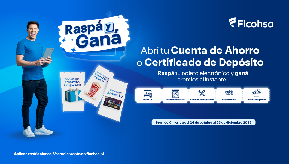 Raspá y Ganá al abrir tu cuenta de ahorro o certificado de depósitos