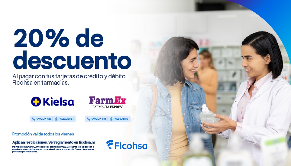 Lunes 20% de descuento en farmacias seleccionadas 