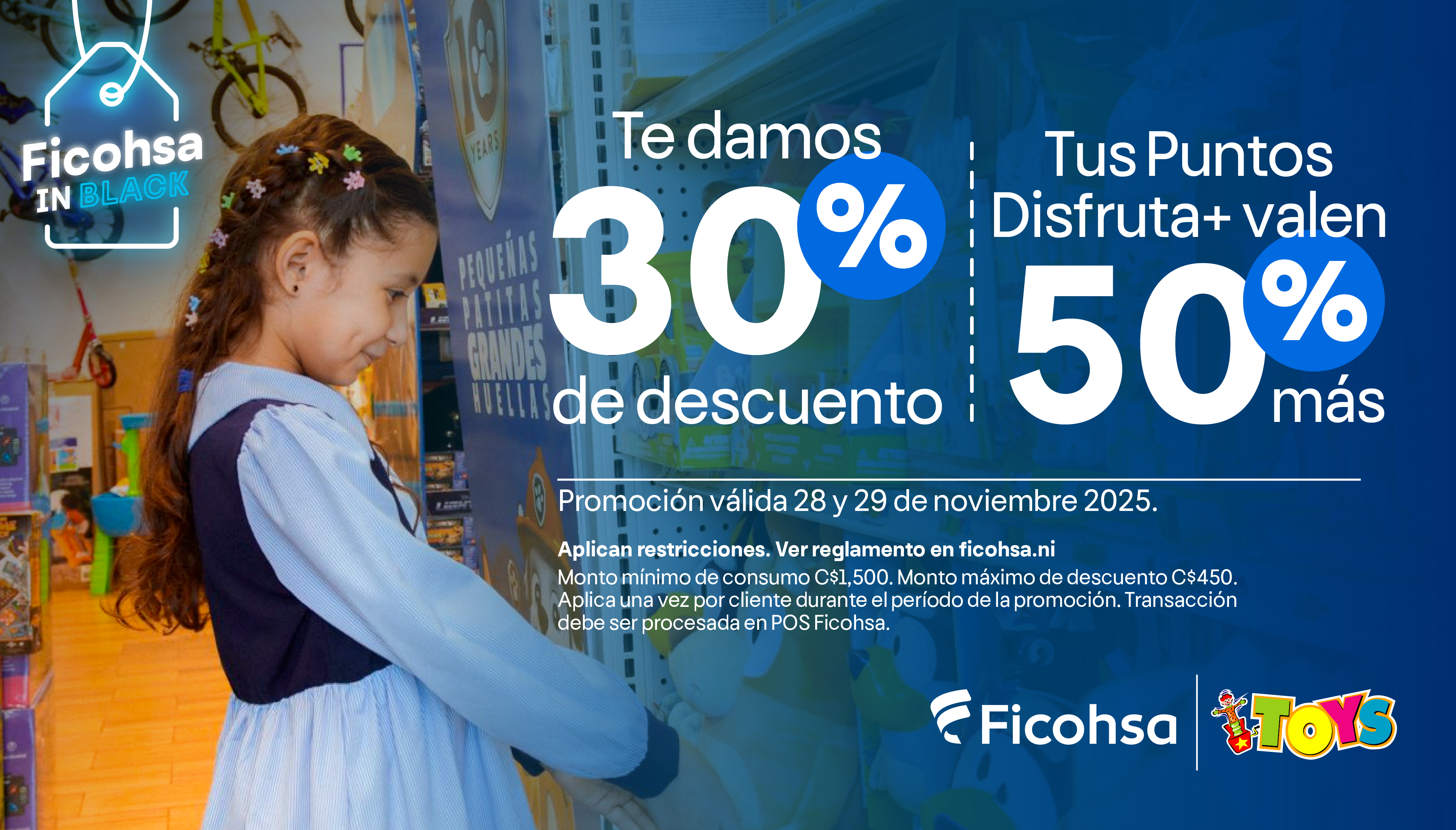 30% de descuento y Puntos Disfruta+ al 50% más en Toys
